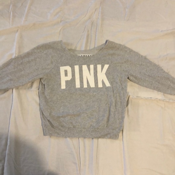 Plain grey, Pink crew neck - Picture 1 of 2